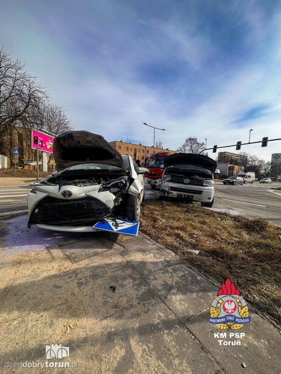 Kolizja na skrzyżowaniu Grudziądzkiej i Podgórnej