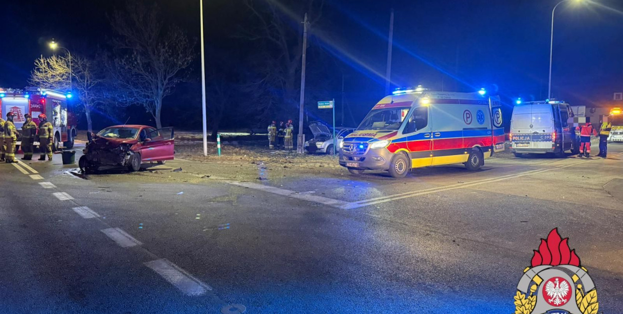 Wypadek na DK91 w Głuchowie