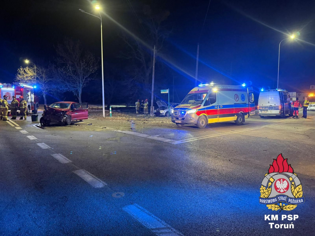 Wypadek na DK91 w Głuchowie