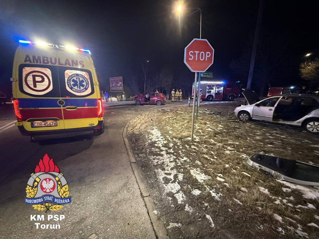 Wypadek na DK91 w Głuchowie