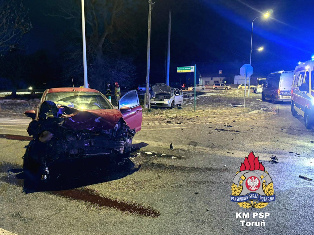 Wypadek na DK91 w Głuchowie