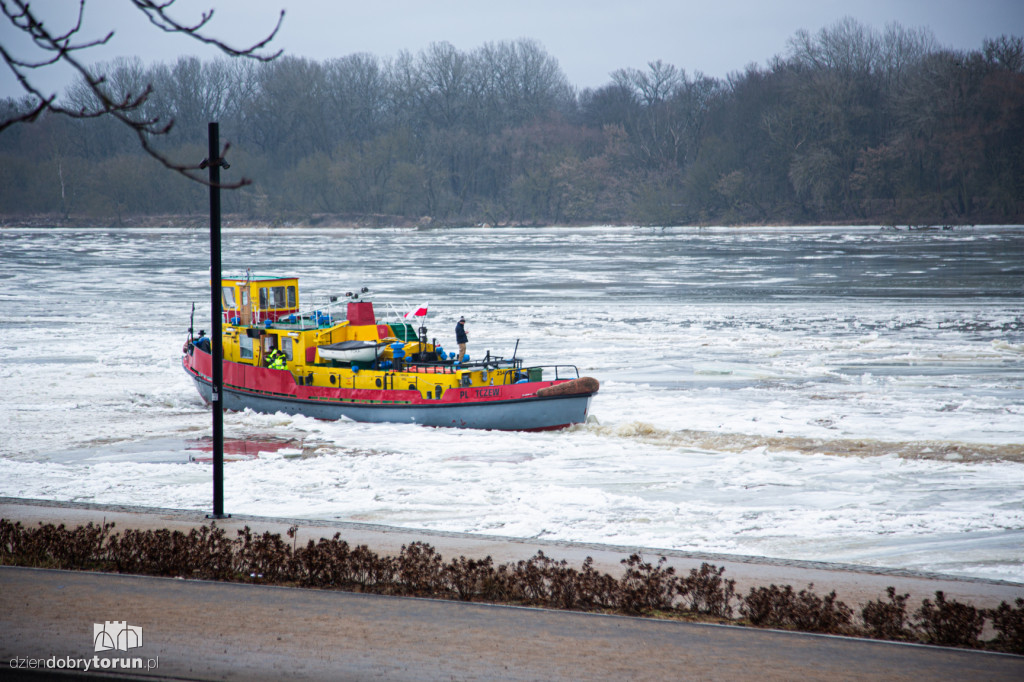 Lodołamacze dopłynęły do Torunia