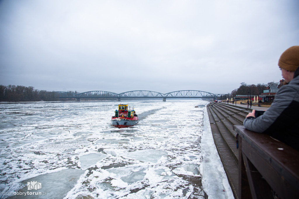 Lodołamacze dopłynęły do Torunia
