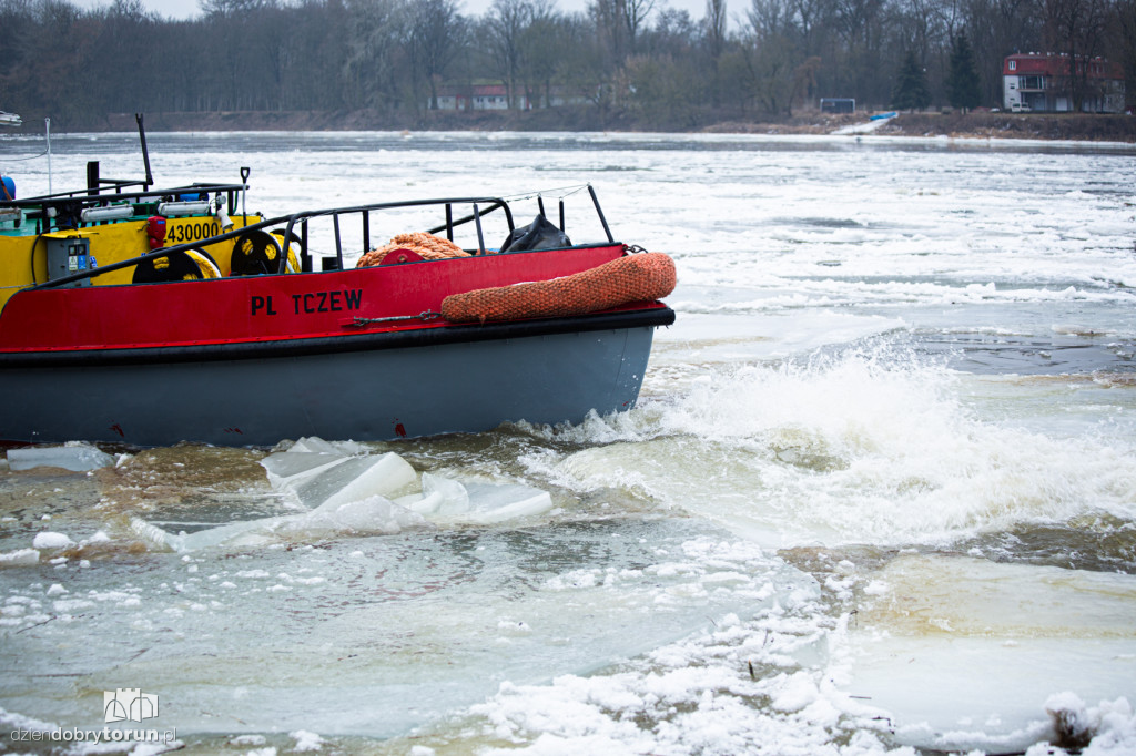 Lodołamacze dopłynęły do Torunia