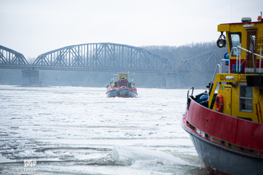 Lodołamacze dopłynęły do Torunia