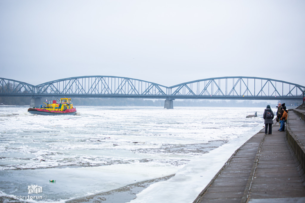 Lodołamacze dopłynęły do Torunia