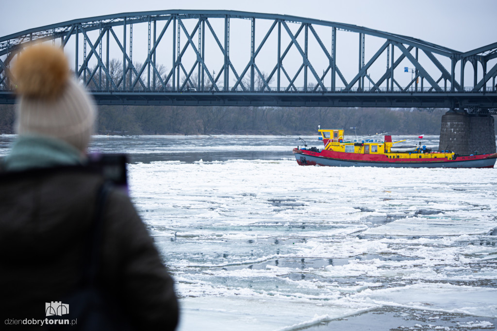 Lodołamacze dopłynęły do Torunia
