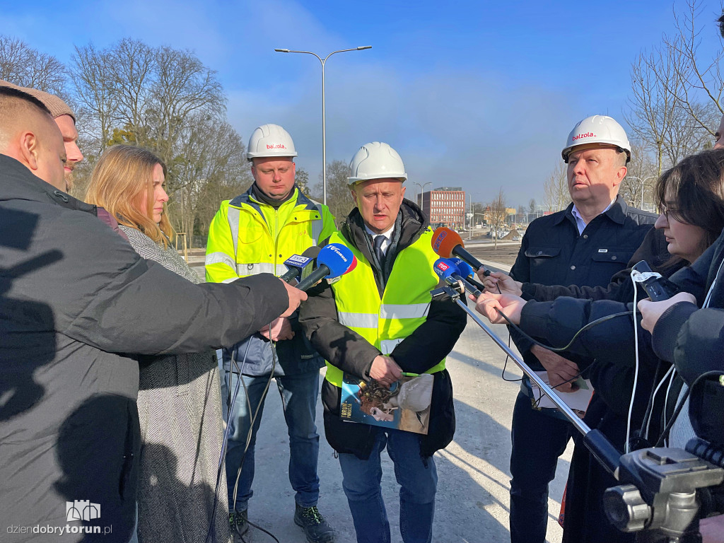 Konferencja na budowie Trasy Staromostowej