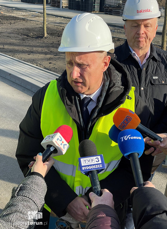 Konferencja na budowie Trasy Staromostowej