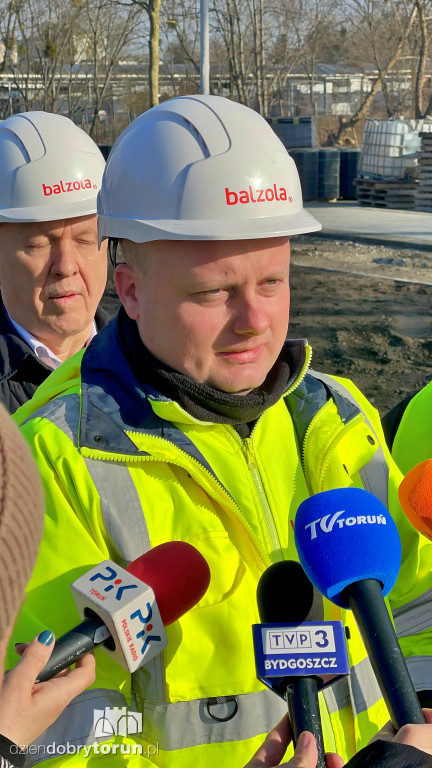 Konferencja na budowie Trasy Staromostowej