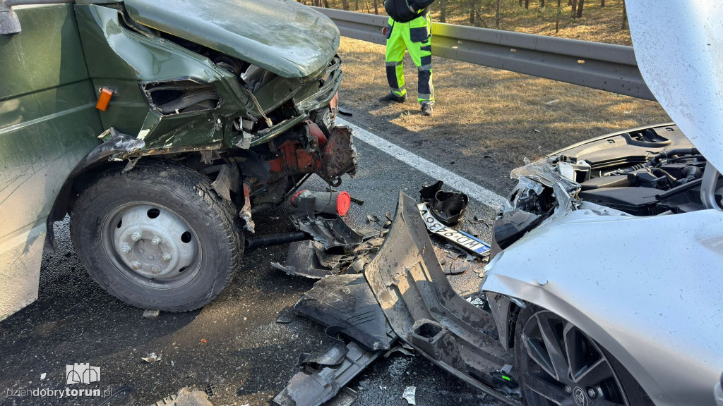 Wypadek na trasie Toruń-Bydgoszcz
