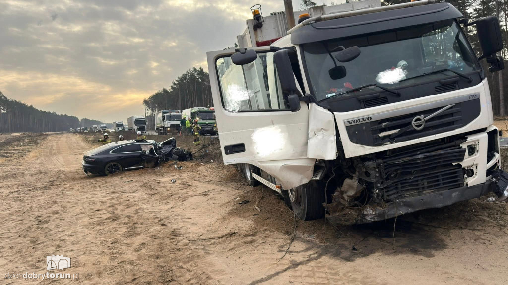 Wypadek na trasie Toruń - Bydgoszcz