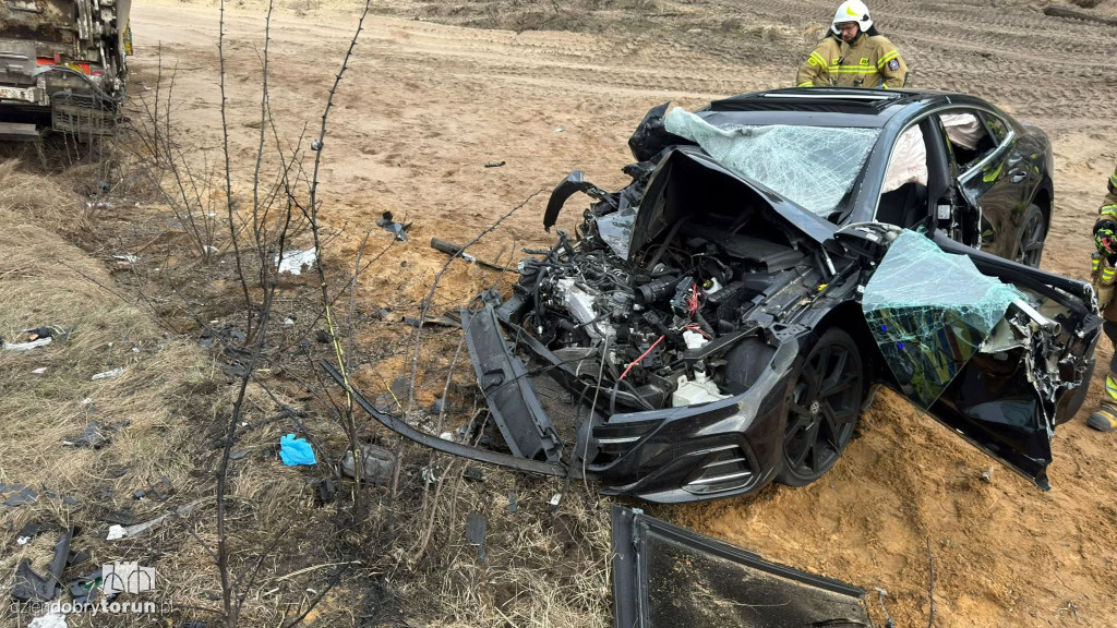 Wypadek na trasie Toruń - Bydgoszcz