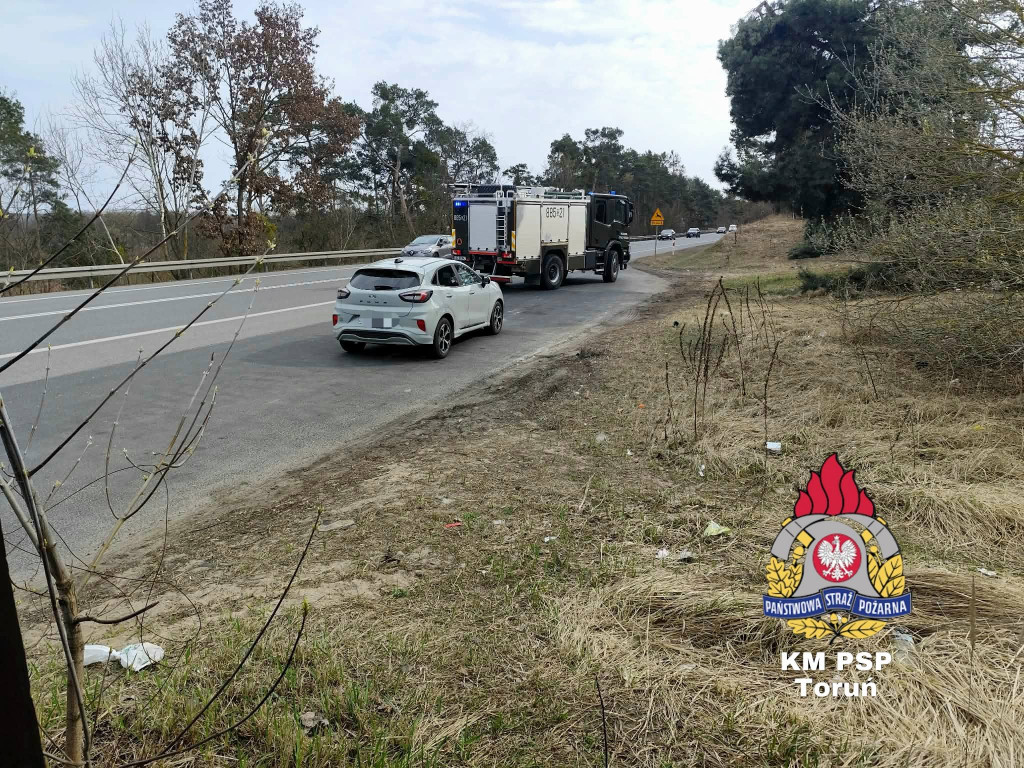 Zderzenie trzech aut w Brzozie