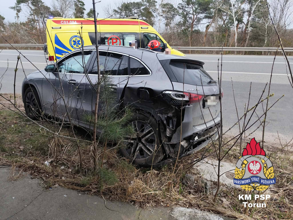 Zderzenie trzech aut w Brzozie