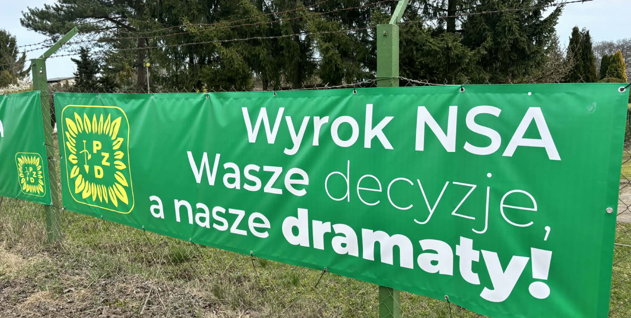 Banery sprzeciwu na ROD Elana