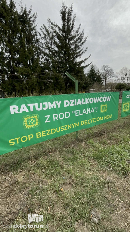 Banery sprzeciwu na ROD Elana