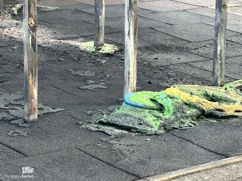 Spalony plac zabaw na Skarpie