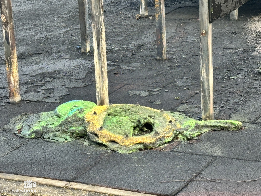 Spalony plac zabaw na Skarpie