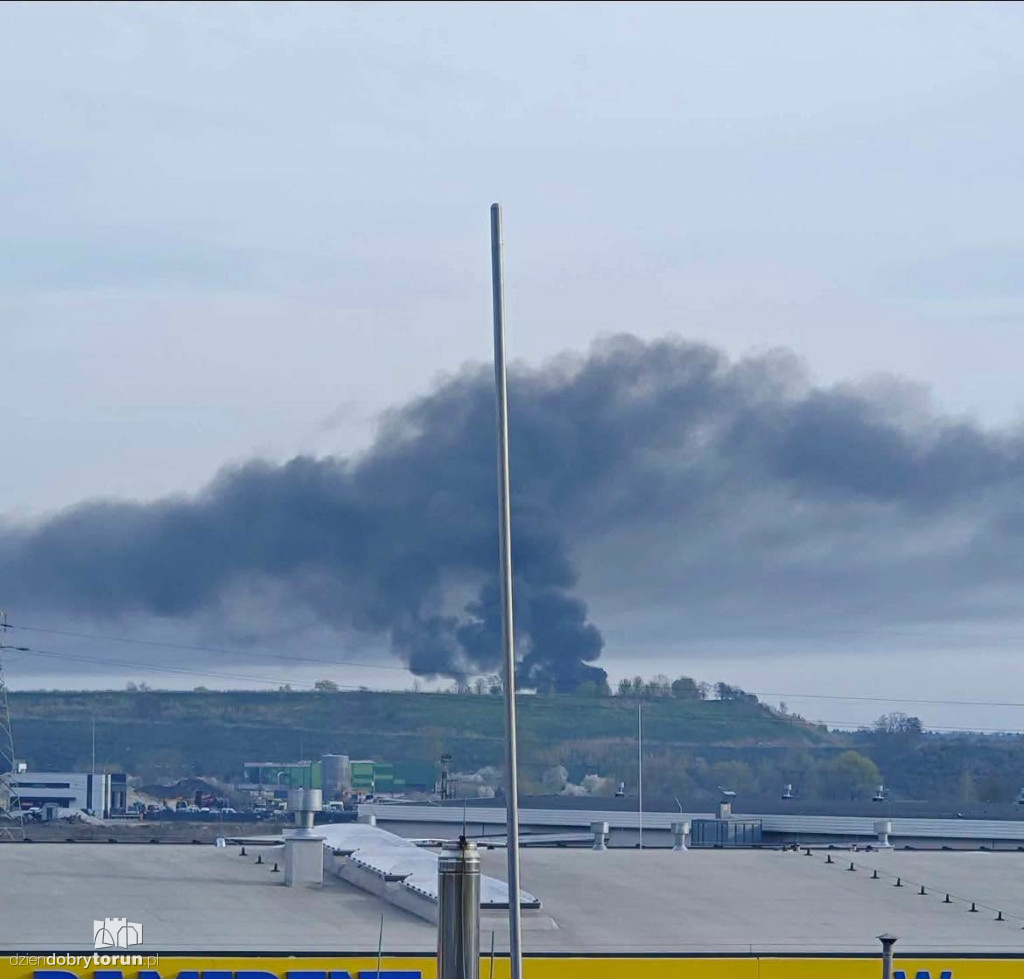 Pożar składowiska odpadów