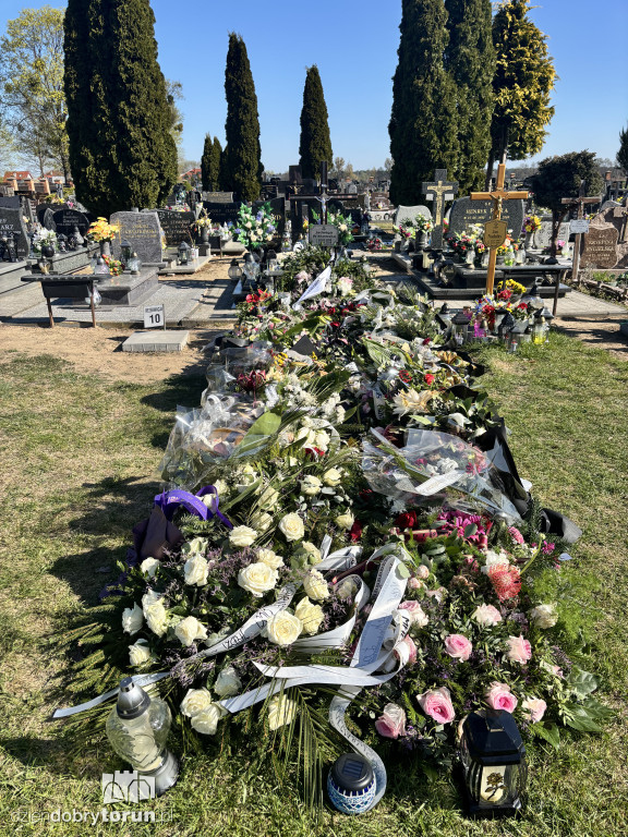 Morze kwiatów na grobie toruńskiej lekarki