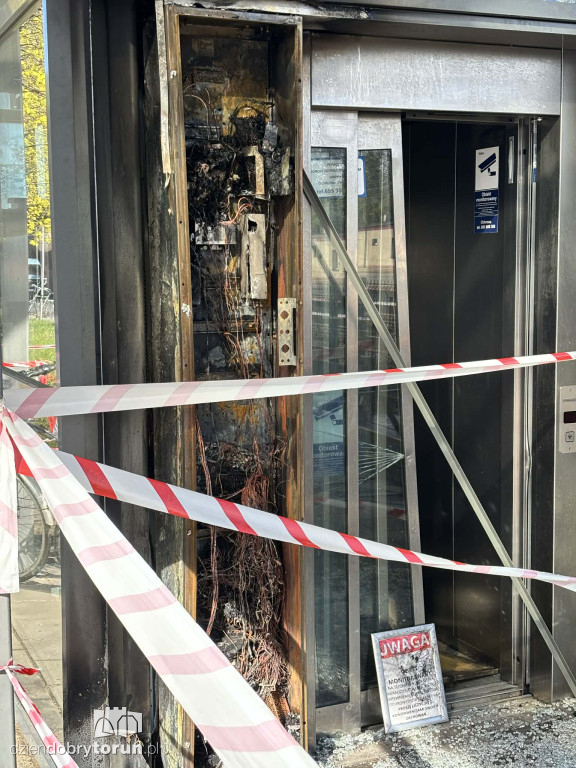 Pożar na Dworcu Głównym w Toruniu