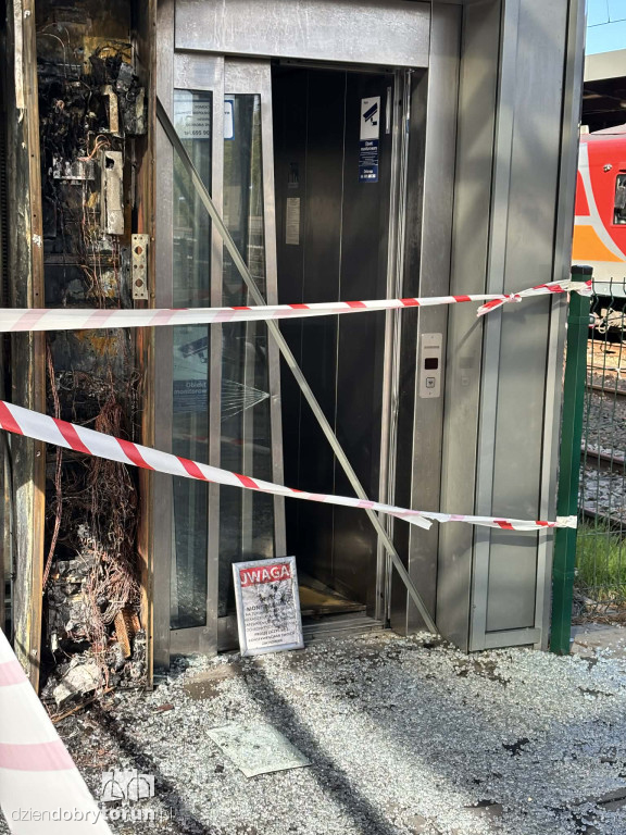 Pożar na Dworcu Głównym w Toruniu