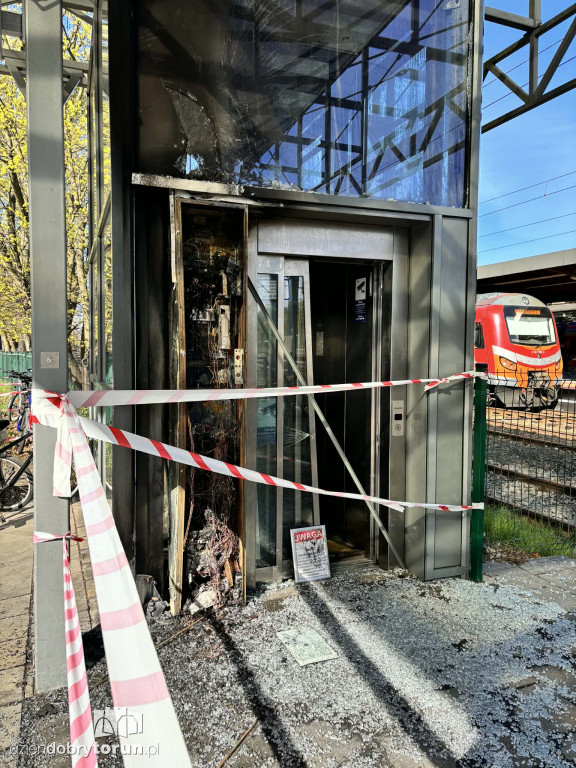 Pożar na Dworcu Głównym w Toruniu