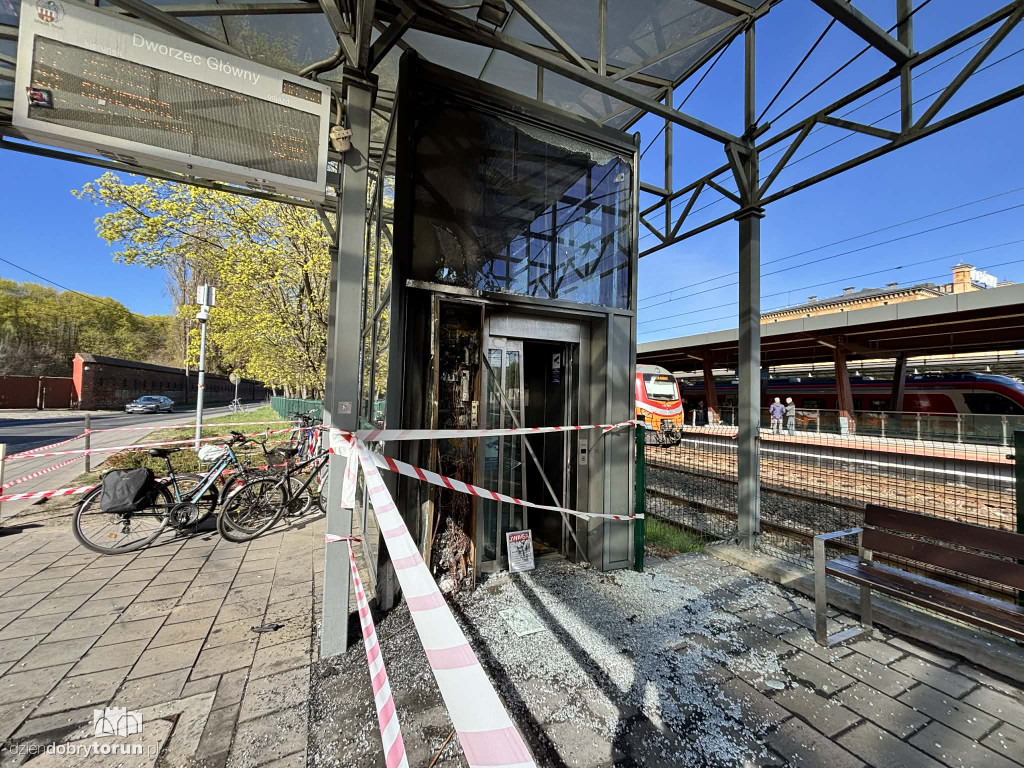 Pożar na Dworcu Głównym w Toruniu