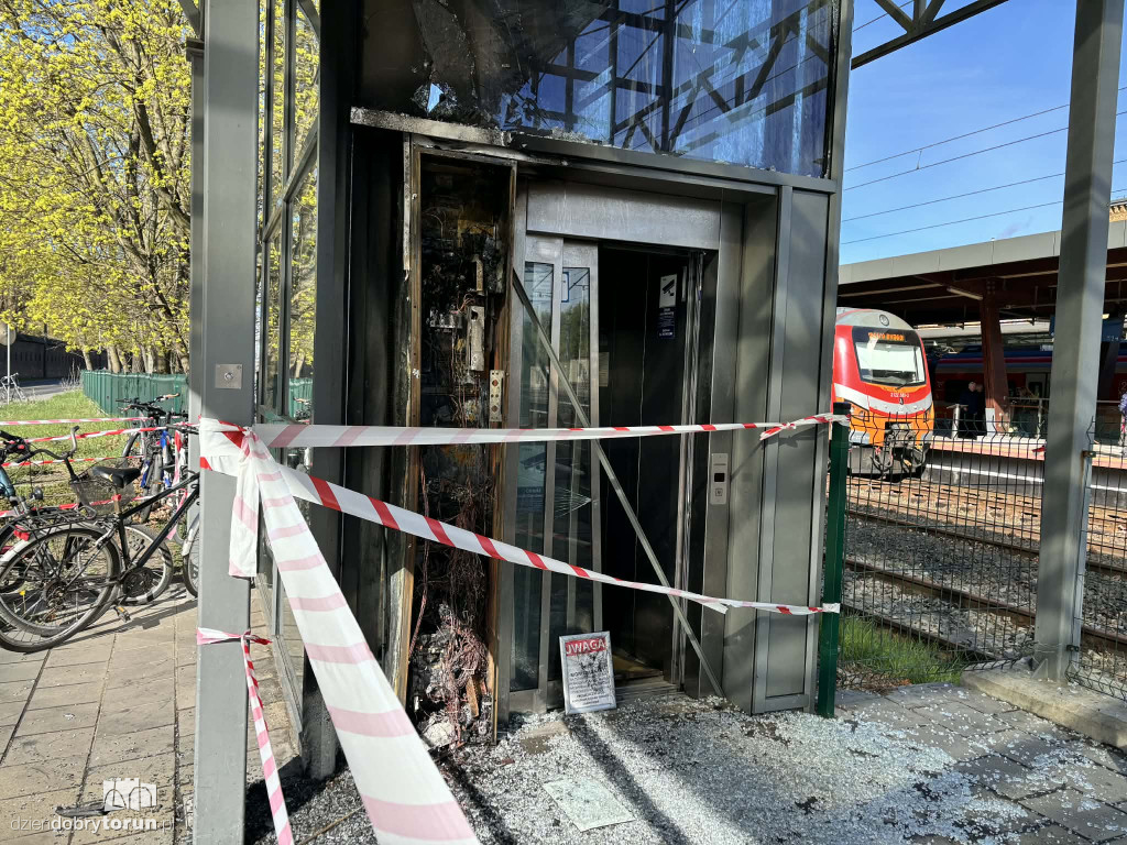 Pożar na Dworcu Głównym w Toruniu