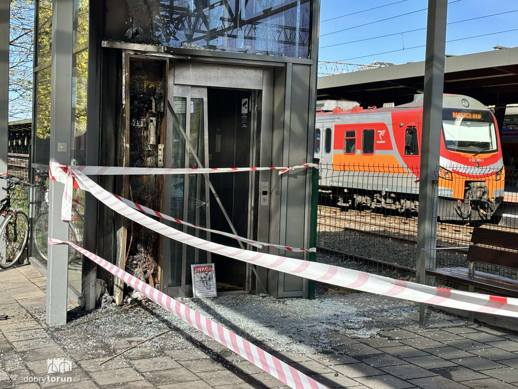 Pożar na Dworcu Głównym w Toruniu