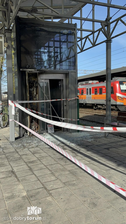 Pożar na Dworcu Głównym w Toruniu