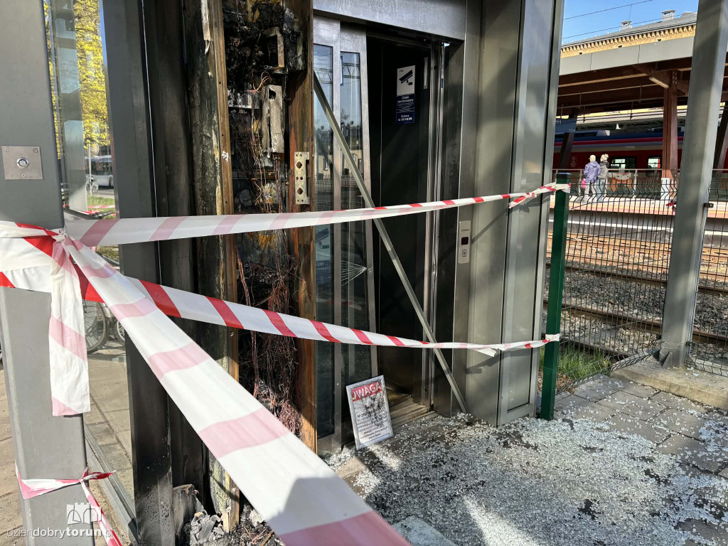 Pożar na Dworcu Głównym w Toruniu