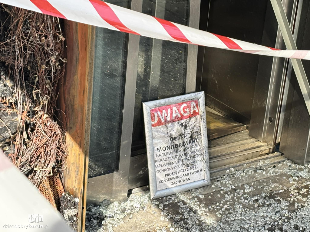 Pożar na Dworcu Głównym w Toruniu