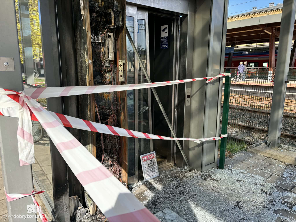 Pożar na Dworcu Głównym w Toruniu