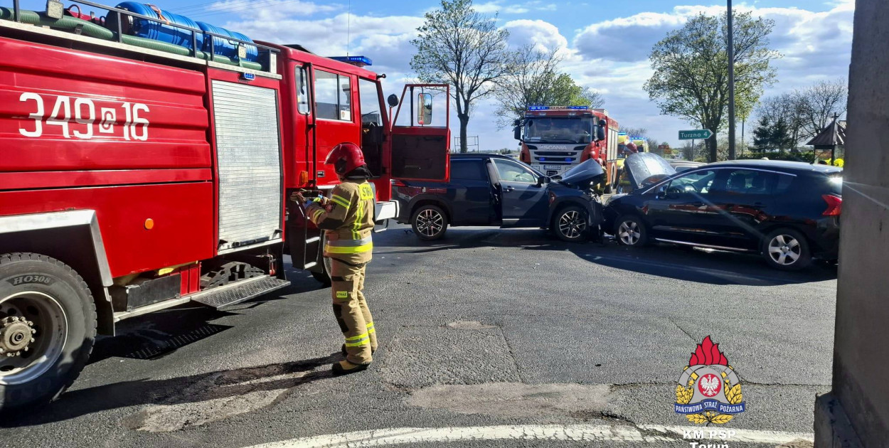 Wypadek na DK15 pod Lubiczem
