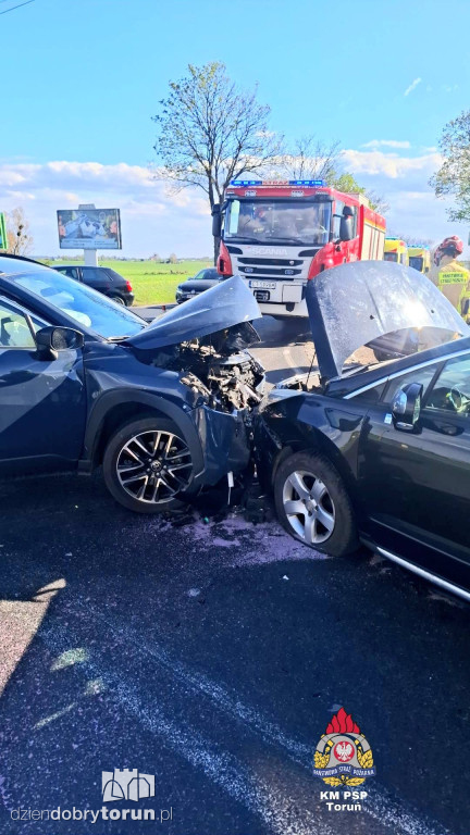 Wypadek na DK15 pod Lubiczem