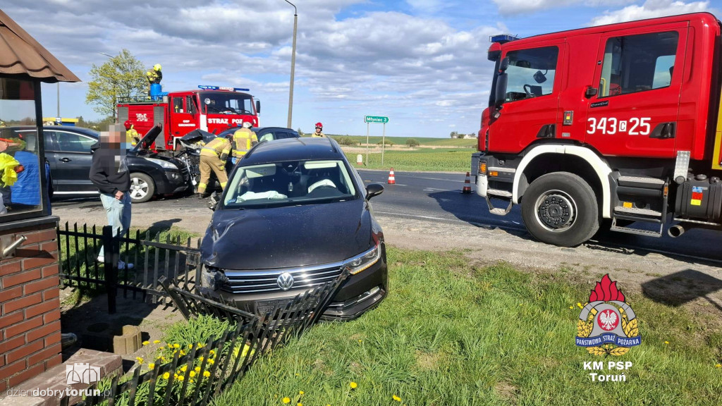 Wypadek na DK15 pod Lubiczem