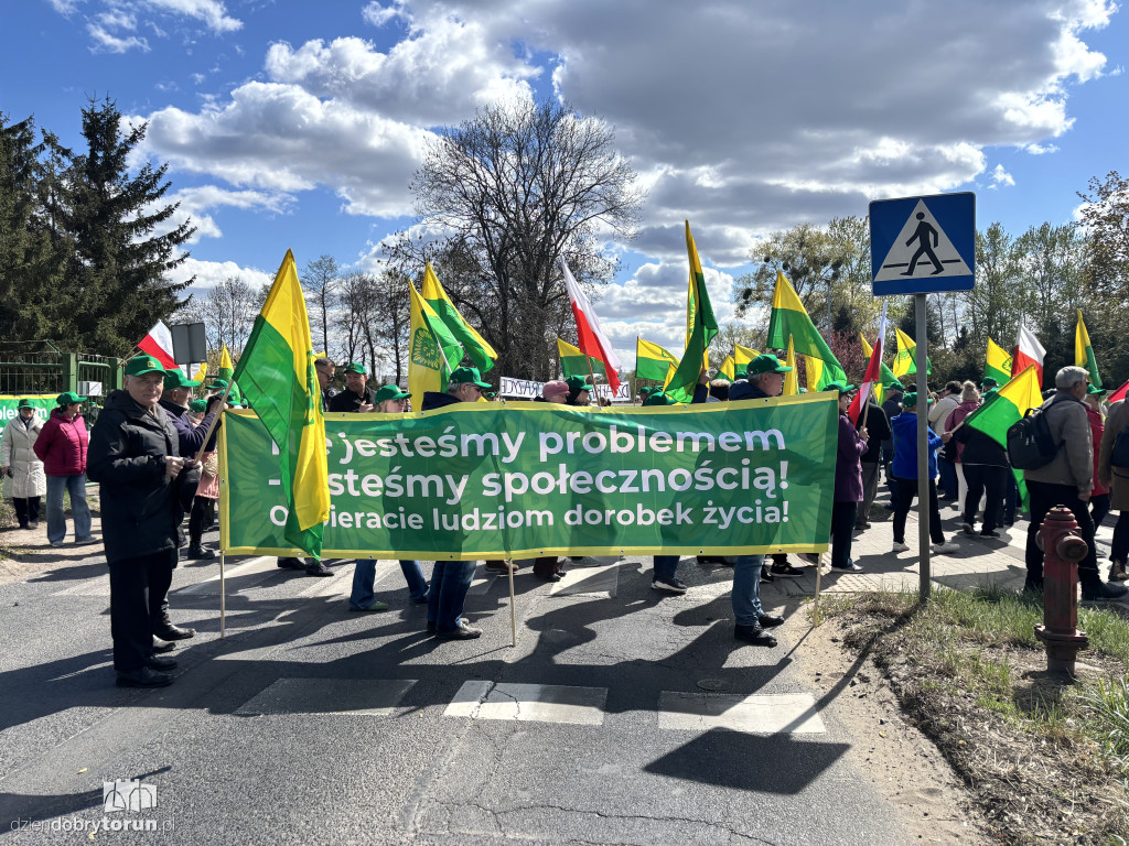 Protest działkowców ROD „Elana”