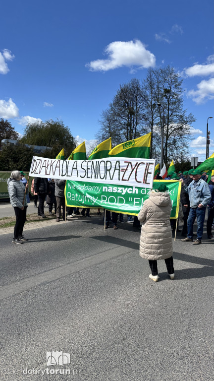 Protest działkowców ROD „Elana”