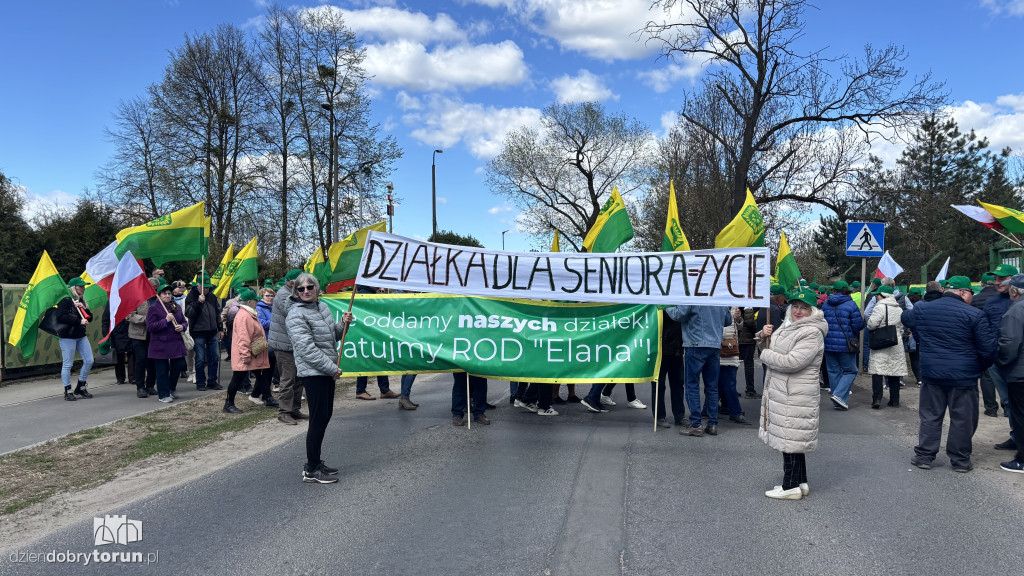 Protest działkowców ROD „Elana”