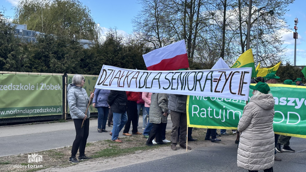 Protest działkowców ROD „Elana”