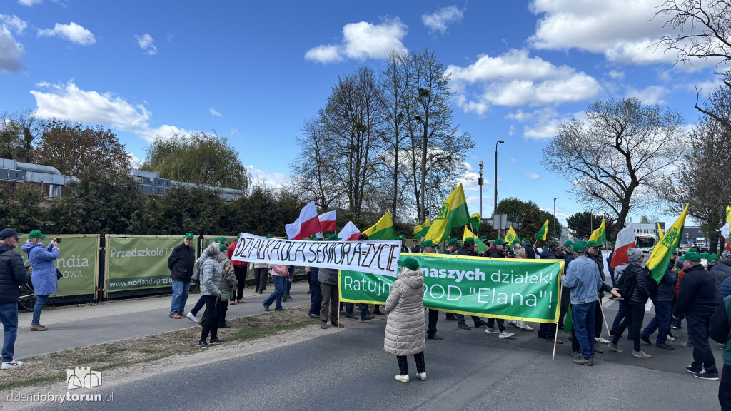 Protest działkowców ROD „Elana”