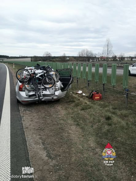 Wypadek na A1. Trzy osoby ranne