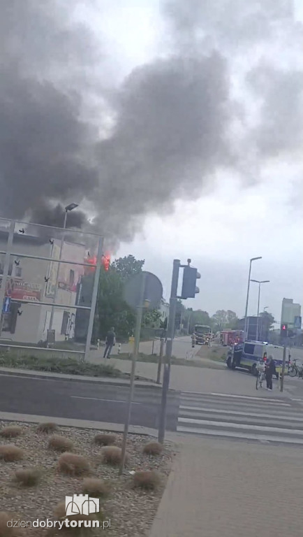 Pożar pustostanu w Toruniu
