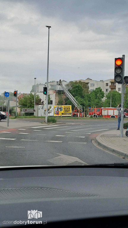 Pożar pustostanu w Toruniu