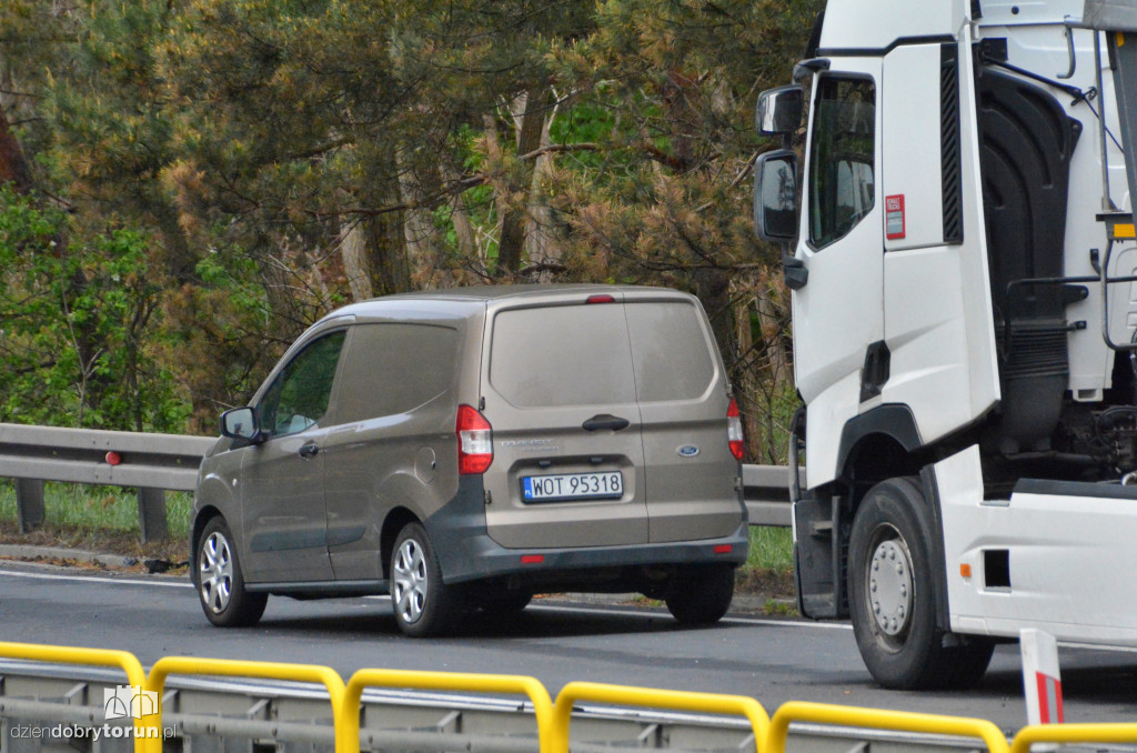 Wypadek między Toruniem, a Bydgoszczą