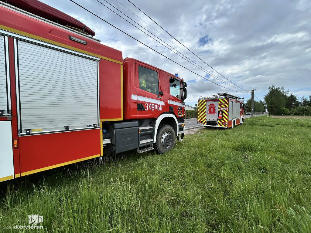 Akcja służb w Ostaszewie po upadku z wysokości