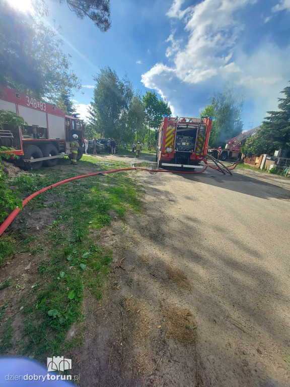 Pożar domu w Przysieku