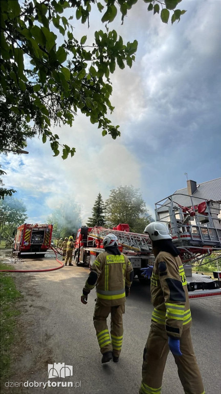 Pożar domu w Przysieku
